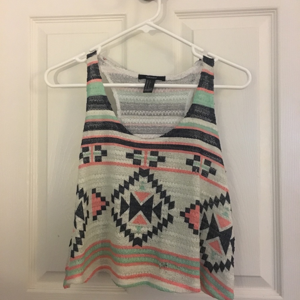 Forever 21 Colored Crop Tank Top